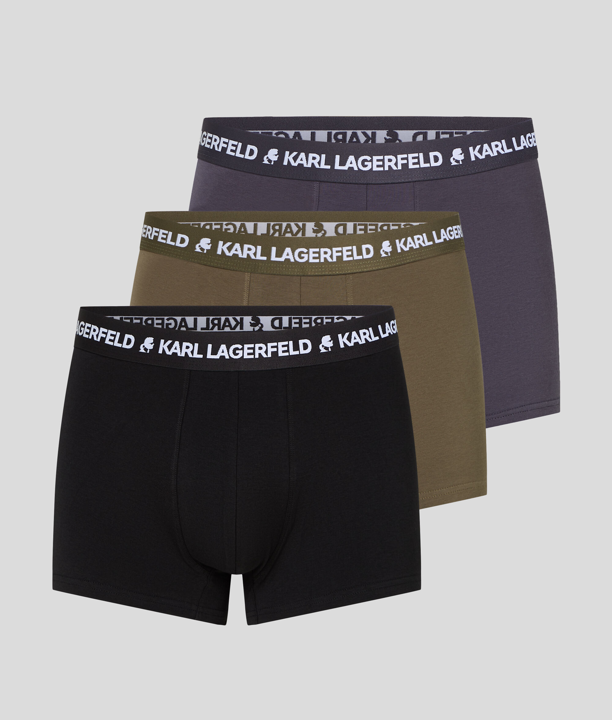 (image for) Leading MULTICOLOURED KARL LOGO TRUNKS – 3 PACK